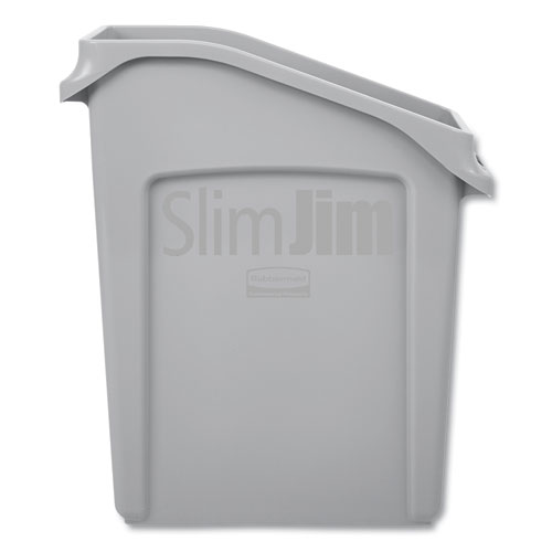 Image of Rubbermaid® Commercial Slim Jim Under-Counter Container, 13 Gal, Polyethylene, Gray