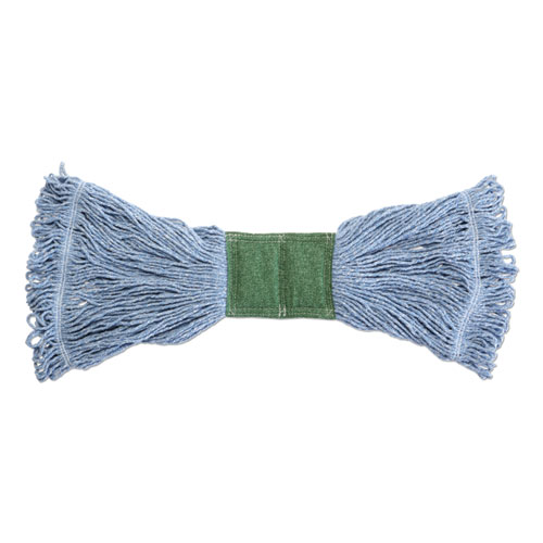 Rubbermaid® Commercial Scrubbing Wet Mop, Cotton/Synthetic Blend, 19" x 6", Blue
