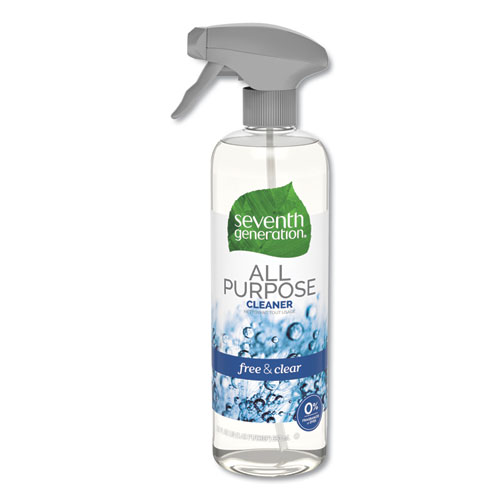 Natural All-Purpose Cleaner, Free and Clear/Unscented, 23 oz Trigger Spray Bottle, 8/Carton