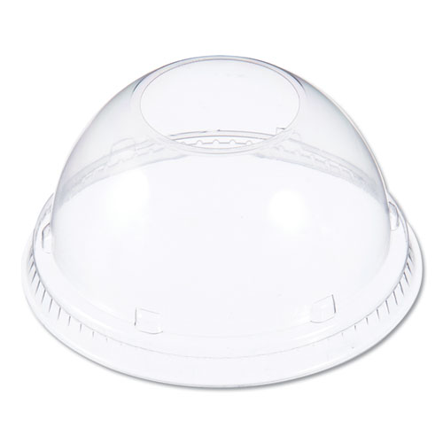 Image of Lids for Foam Cups and Containers, Fits 12 oz to 24 oz Cups, Clear, 1,000/Carton