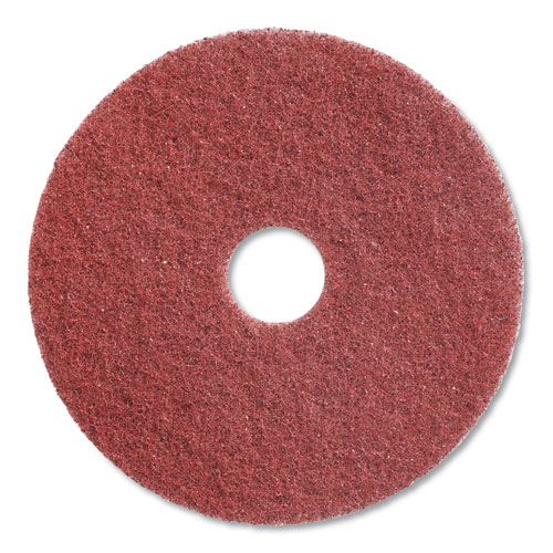 Image of Twister Floor Pad, 17" Diameter, Red, 2/Carton