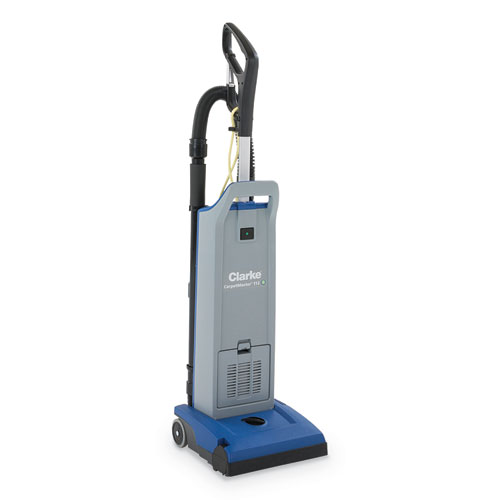 CarpetMaster 12" Single-Motor Upright Vacuum, 11.5" Cleaning Path, Gray/Blue