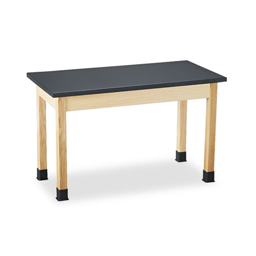 Diversified Woodcrafts Science Table, Rectangular, 48w x 24d x 30h, Black/Oak
