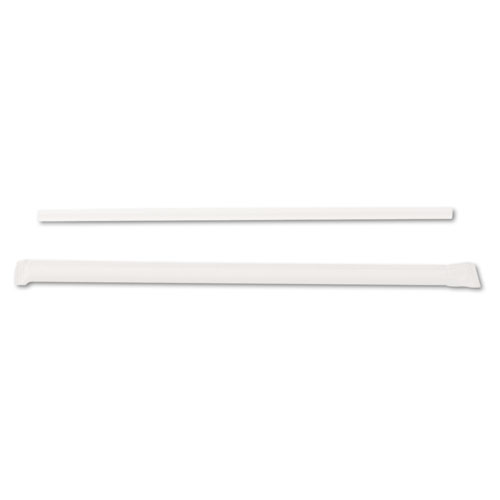 Jumbo Straws, 7 3/4", Plastic, Translucent, 500/box