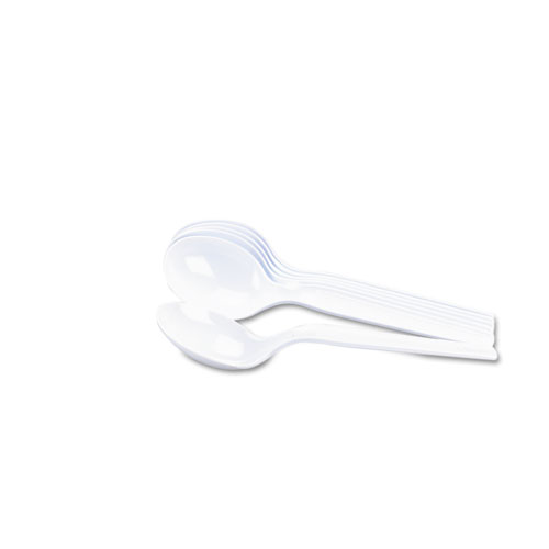 Plastic Cutlery, Heavy Mediumweight Soup Spoon, 1,000/Carton