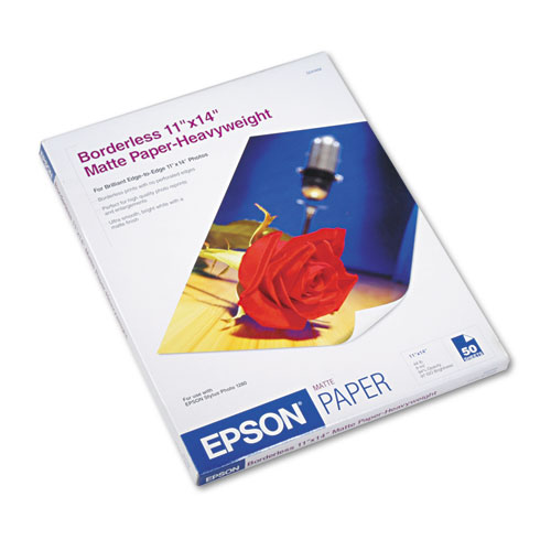 Image of Epson® Premium Matte Presentation Paper, 9 Mil, 11 X 14, Matte Bright White, 50/Pack