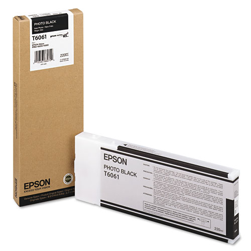 Epson® T606100 (60) Ink, Photo Black