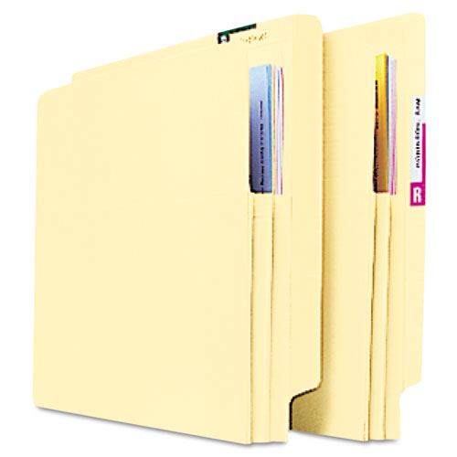 CONVERTIBLE END TAB FILE POCKETS, 1.75" EXPANSION, LETTER SIZE, MANILA, 25/BOX