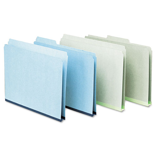 Letter 25/Box 9200T 1/3 Blue Pendaflex 1 Expansion Pressboard File Folders with 1/3 Cut Tab 