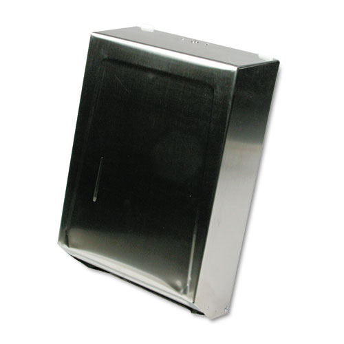 C-FOLD OR MULTIFOLD TOWEL DISPENSER, 11.25 X 4 X 15.5, STAINLESS STEEL