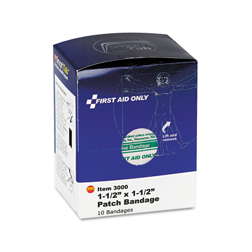 Image of First Aid Only™ Smartcompliance Patch Bandages, 1.5 X 1.5, 10/Box
