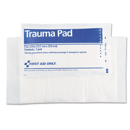 Image of First Aid Only™ Smartcompliance Trauma Pad, Sterile, 5 X 9