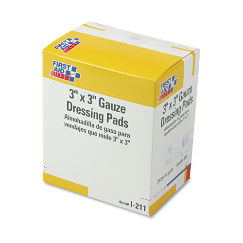 Gauze Dressing Pads, Sterile, 3 x 3, 10 Dual-Pads/Box