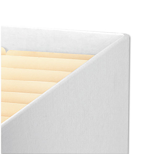 STOR/FILE Medium-Duty Letter/Legal Storage Boxes, Letter/Legal Files, 12.75" x 16.5" x 10.5", White/Blue, 12/Carton