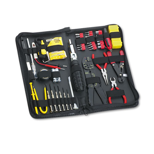 55-Piece Computer Tool Kit In Black Vinyl Zipper Case