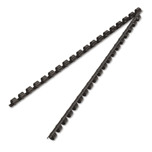 Image of Plastic Comb Bindings, 5/16" Diameter, 40 Sheet Capacity, Black, 25/Pack