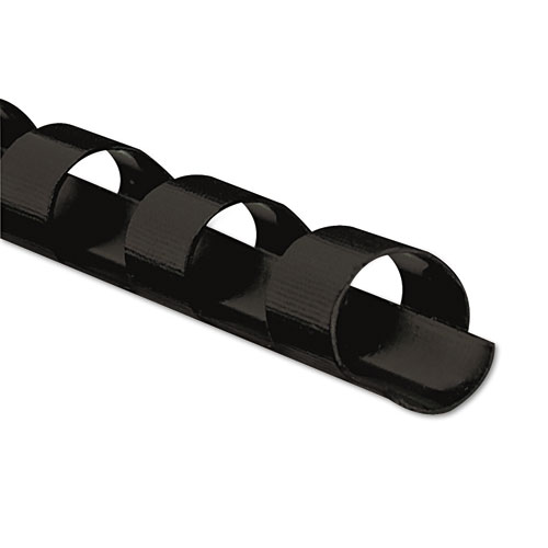 Image of Fellowes® Plastic Comb Bindings, 3/8" Diameter, 55 Sheet Capacity, Black, 25/Pack