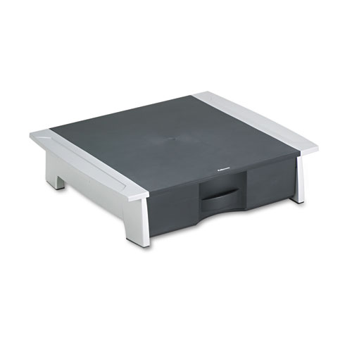 Office Suites Printer/Machine Stand, 21.25 x 18.06 x 5.25, Black/Silver