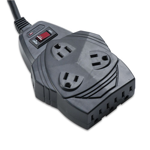 Mighty 8 Surge Protector, 8 Outlets, 6 ft Cord, 1460 Joules, Black | by Plexsupply