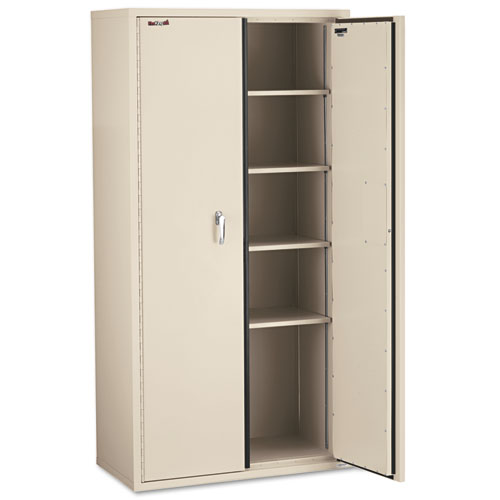 Image of Fireking® Storage Cabinet, 36W X 19.25D X 72H, Ul Listed 350 Degree, Parchment