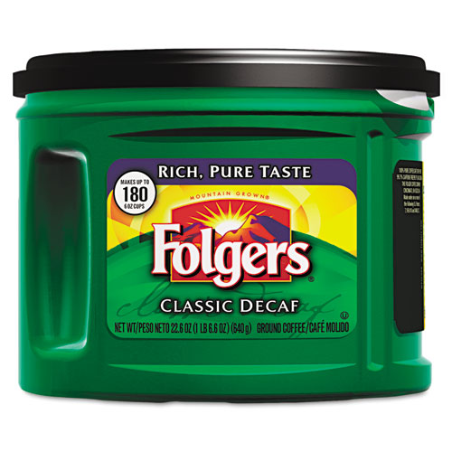 Folgers® Coffee, Classic Roast Decaffeinated, Ground, 22 3/5oz Can