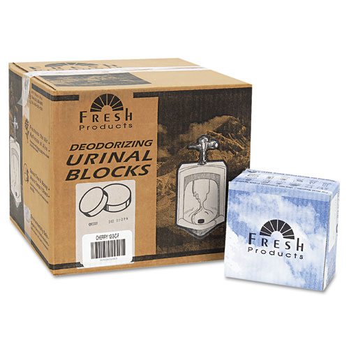Image of Fresh Products Urinal Deodorizer Blocks, Cherry Scent, 3 Oz, Red, 12/Box, 12 Boxes/Carton