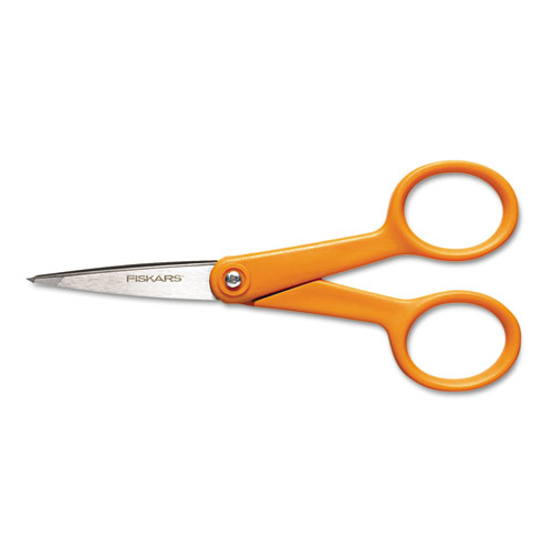Fiskars® Home And Office Scissors , 5" Length, Orange Handle, Stainless Steel