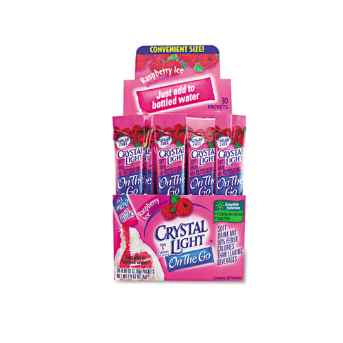 Image of Crystal Light® Flavored Drink Mix, Raspberry Ice, 30 .08Oz Packets/Box