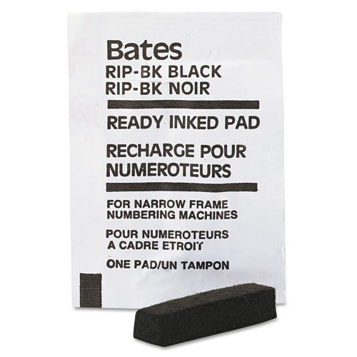 Bates® Ready-Inked Pad for Multiple/Lever Movement Numbering Machine, Black