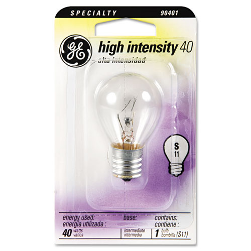Incandescent S11 Appliance Light Bulb, 40 W, Clear