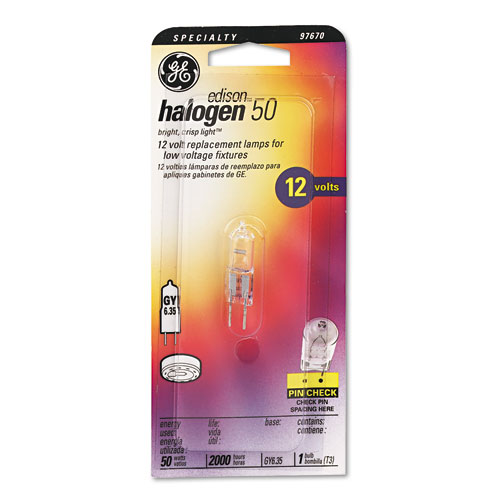 Halogen Bulb, T3, 50 W, Clear