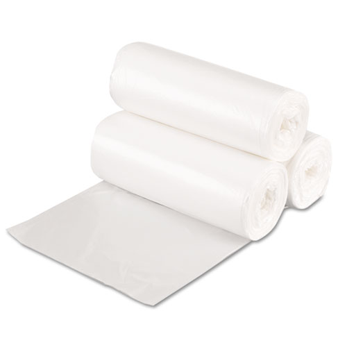 High Density Can Liners, 16 gal, 7 mic, 24" x 31", Natural, 50 Bags/Roll, 20 Rolls/Carton