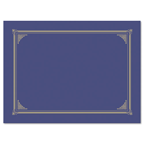 Certificate/Document Cover, 12 1/2 x 9 3/4, Metallic Blue, 6/Pack | by Plexsupply