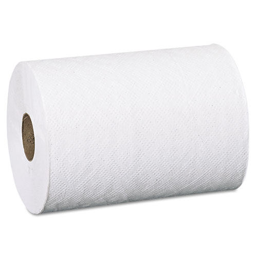 Pacific Blue Basic Nonperforated Paper Towels, 1-Ply, 7.88" x 350 ft, White, 12 Rolls/Carton