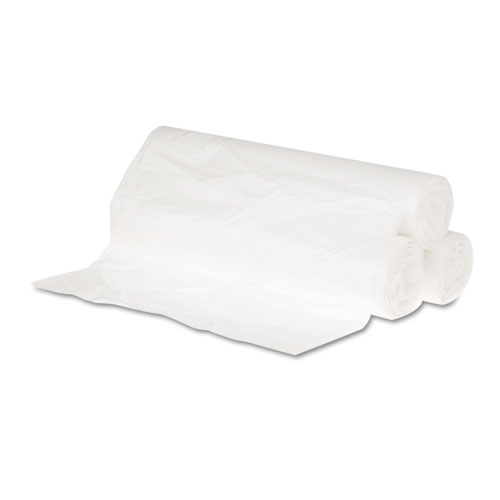 High-Density Can Liners, 16 gal, 6 microns, 24" x 31", Natural, 50 Bags/Roll, 20 Rolls/Carton