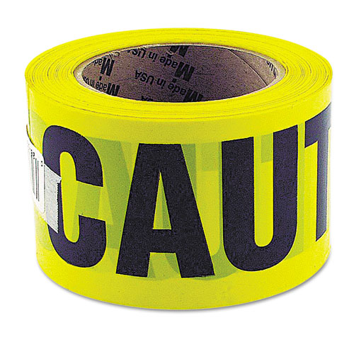 Caution Safety Tape, Non-Adhesive, 3" x 1,000 ft, Yellow