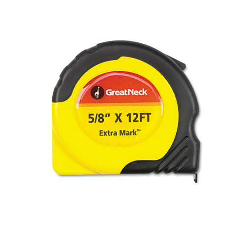 Image of ExtraMark Power Tape, 0.63" x 12 ft, Steel, Yellow/Black
