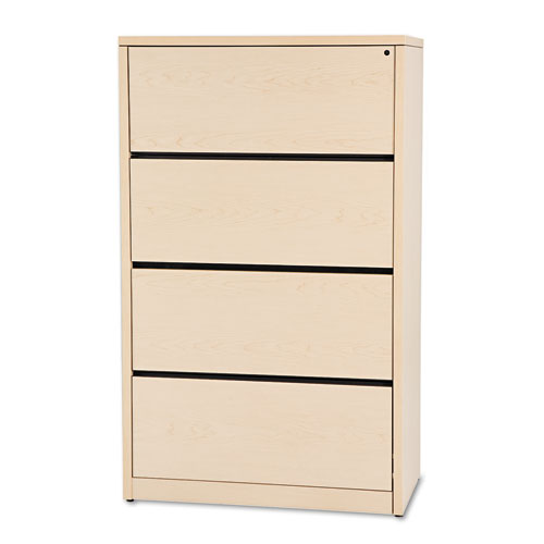 10500 SERIES FOUR-DRAWER LATERAL FILE, 36W X 20D X 59.13H, NATURAL MAPLE