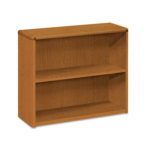 10700 Series Wood Bookcase, Two Shelf, 36w X 13 1/8d X 29 5/8h, Bourbon Cherry