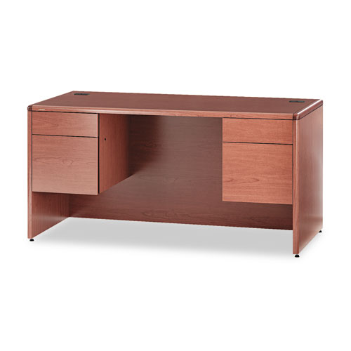 10700 Series Double Pedestal Desk with ThreeQuarter Height Pedestals