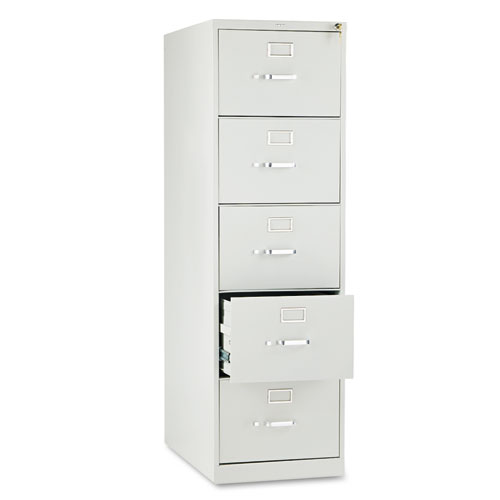 210 Series Vertical File, 5 Legal-Size File Drawers, Light Gray, 18.25" x 28.5" x 60"