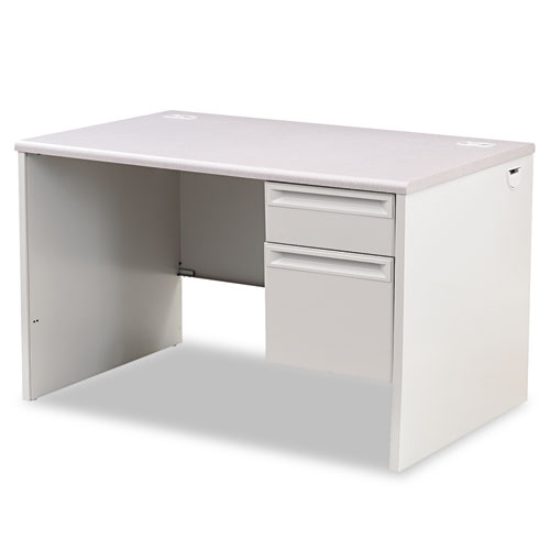38000 Series Right Pedestal Desk, 48" x 30" x 29.5", Light Gray