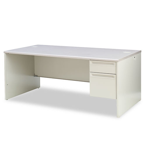 38000 Series Right Pedestal Desk, 72" x 36" x 29.5", Light Gray