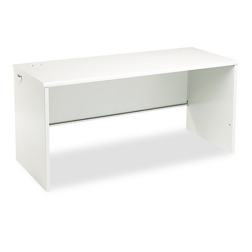 HON® 38000 Series Desk Shell, 60w x 24d x 29-1/2h, Mahogany/Charcoal