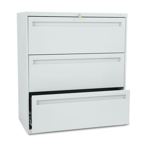 700 SERIES THREE-DRAWER LATERAL FILE, 36W X 18D X 39.13H, LIGHT GRAY