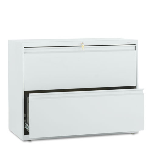800 SERIES TWO-DRAWER LATERAL FILE, 36W X 18D X 28H, LIGHT GRAY
