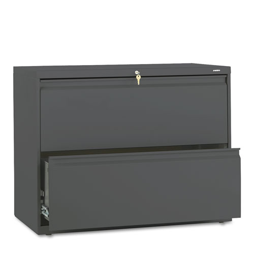 800 SERIES TWO-DRAWER LATERAL FILE, 36W X 18D X 28H, CHARCOAL