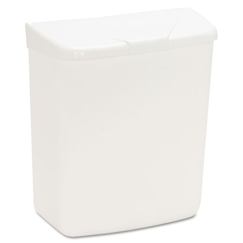 Wall Mount Sanitary Napkin Receptacle-PPC, 1 gal, PPC Plastic, White