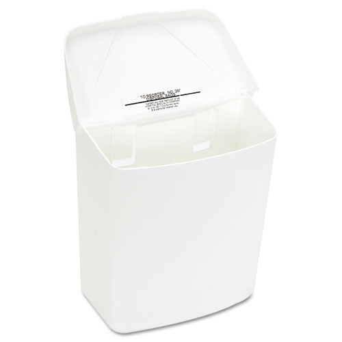 Image of Hospeco® Wall Mount Sanitary Napkin Receptacle-Ppc, 1 Gal, Ppc Plastic, White