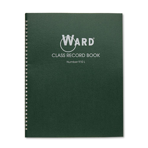 Class Record Book, 38 Students, 9-10 Week Grading, 11 x 8-1/2, Green | by Plexsupply